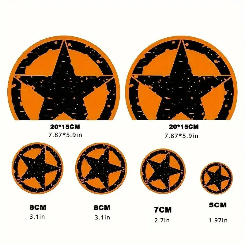 Vespa Yıldız Sticker | US Army Eskitme Retro Kask ve Grenaj Decal Seti Sticker Master