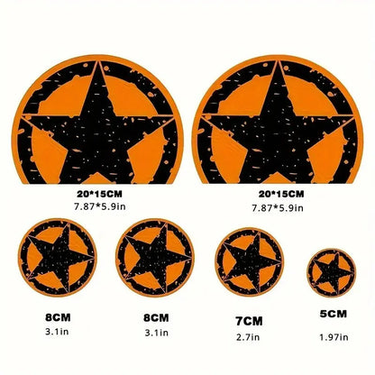 Vespa Yıldız Sticker | US Army Eskitme Retro Kask ve Grenaj Decal Seti Sticker Master