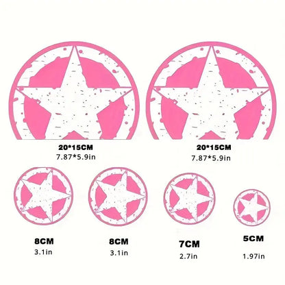 Vespa Yıldız Sticker | US Army Eskitme Retro Kask ve Grenaj Decal Seti Sticker Master