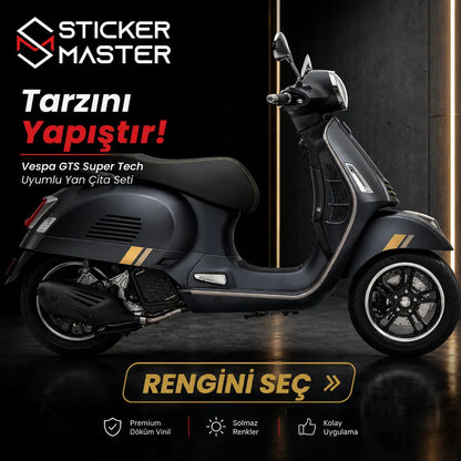 Vespa Uyumlu GTS Super Tech Uyumlu Yan Cita Seti ads