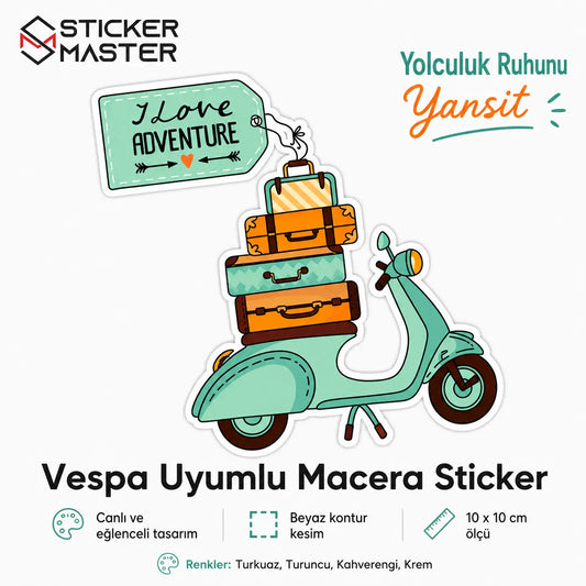 Vespa Uyumlu Macera Sticker