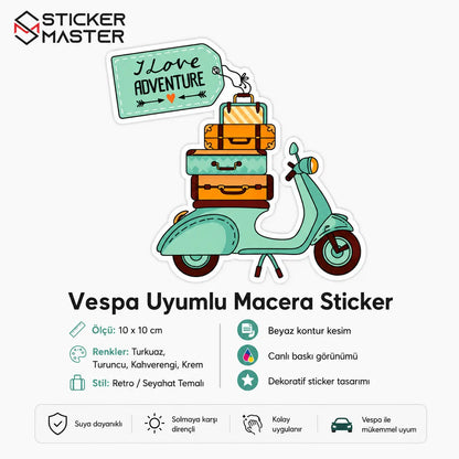 Vespa Uyumlu Macera Sticker_02