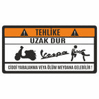 Sticker Master Vespama Dokunma Sticker Motor, Kask, Laptop, Araba, Oto Araç İçin Dayanıklı Etiket Decal 15 Cm Türkçe
