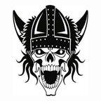 Sticker Master Viking Kasklı Kafatası Sticker - Motor, Kask, Laptop, Araba ve Oto Araç İçin Dayanıklı Etiket (15 cm)