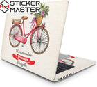 Vintage Bisiklet Laptop Sticker Suluboya Tasarım | Sticker Master