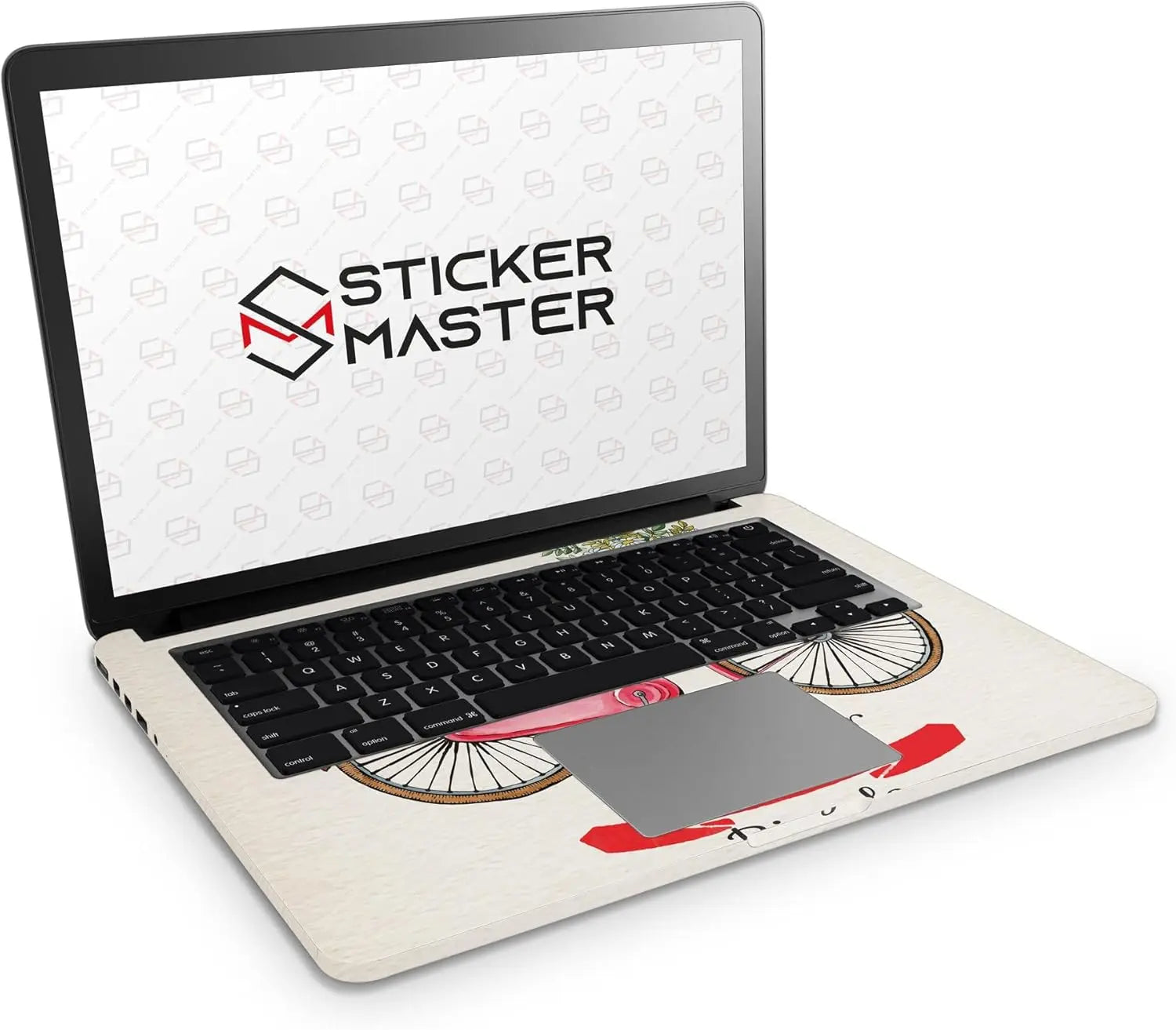 Sticker Master Vintage Bicycle Evrensel Sticker Dizüstü Bilgisayar Vinil Sticker Decal 12" 13" 13.3" 14" 15" 15.4" 15.6 inç Dizüstü Bilgisayar Çıkartma Koruyucu Macbook Asus Acer Hp Lenovo Huawei Dell İçin - Sticker Master