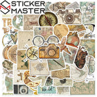Vintage Seyahat Sticker Seti (50 Adet) Laptop Valiz Etiketi | Sticker Master