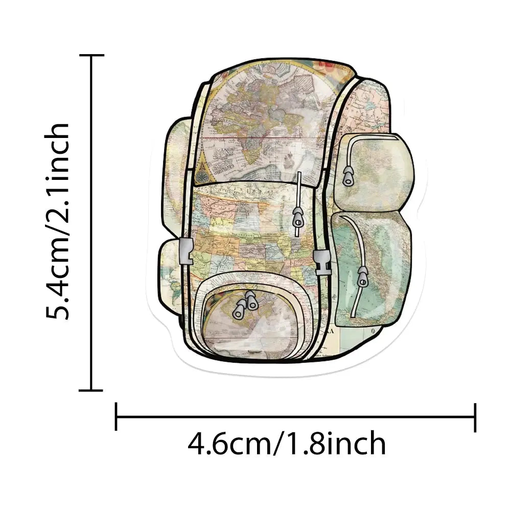 Vintage Seyahat Sticker Seti (50 Adet) Laptop Valiz Etiketi | Sticker Master - Sticker Master