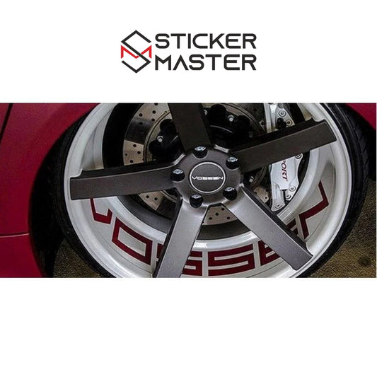 Sticker Master Vossen Jant Çember Sticker Seti – 4 Parça, Suya ve UV’ye Dayanıklı 40 Cm