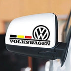 Sticker Master Volkswagen Yan Ayna Sticker Seti – Alman Bayrak Şeritli, Suya & UV’ye Dayanıklı (2 Adet)