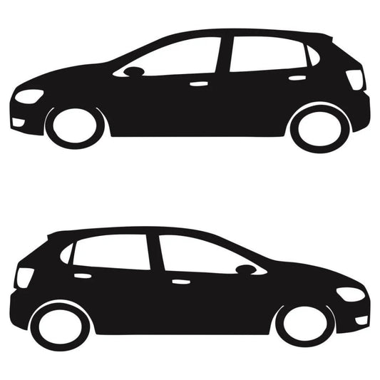 Sticker Master VW Polo 6R Yan Siluet Sticker Seti – Sağ & Sol 15 cm