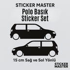 Sticker Master Polo Siluet Sticker Seti – 15 cm Sağ ve Sol Yönlü Araç Etiketi