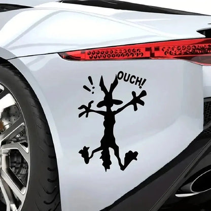 Wile E. Coyote Ouch! Komik Araba Stickerı | Sticker Master Sticker Master