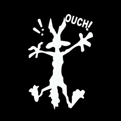 Wile E. Coyote Ouch! Komik Araba Stickerı | Sticker Master Sticker Master