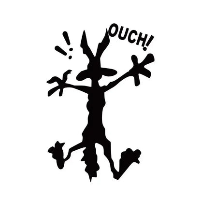 Wile E. Coyote Ouch! Komik Araba Stickerı | Sticker Master Sticker Master