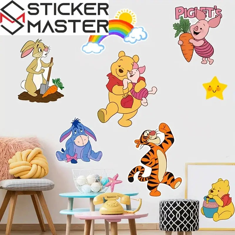 Disney Winnie the Pooh Sticker Seti | Pooh, Tigger ve Piglet Duvar Dekoru - Sticker Master
