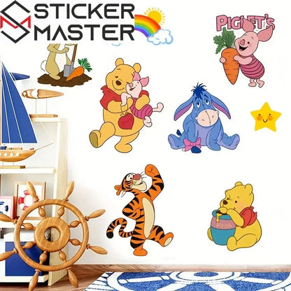 Disney Winnie the Pooh Sticker Seti | Pooh, Tigger ve Piglet Duvar Dekoru - Sticker Master