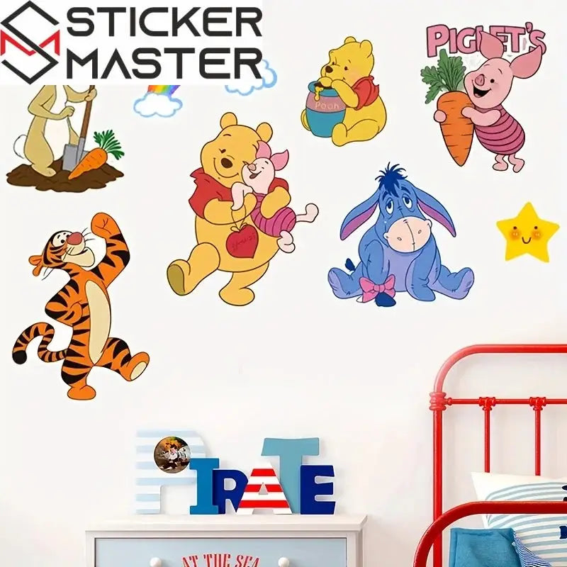 Disney Winnie the Pooh Sticker Seti | Pooh, Tigger ve Piglet Duvar Dekoru - Sticker Master