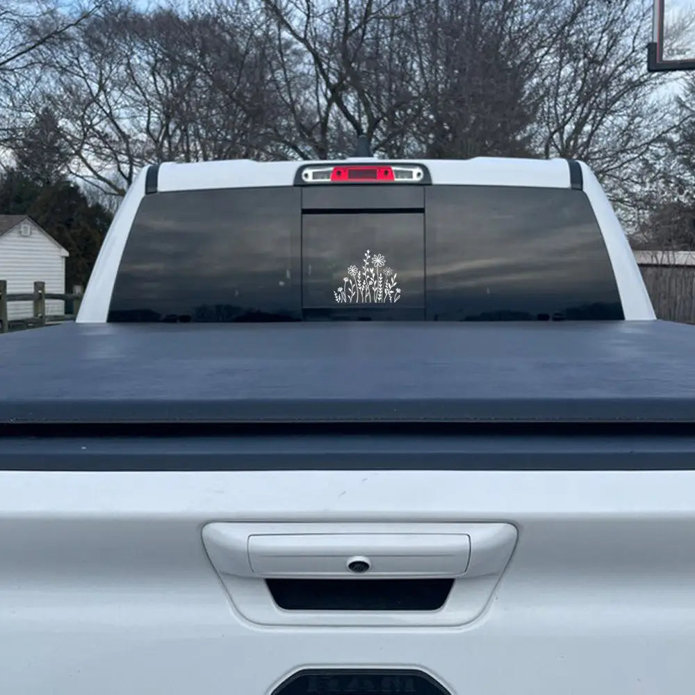 Wildflowers Boho Fun Reflective Car Vinyl Sticker, Plant Lover Gift Idea, Bumper Sticker, Car Sticker, Decorative Car Window Decal 15.24 cm Sticker Master