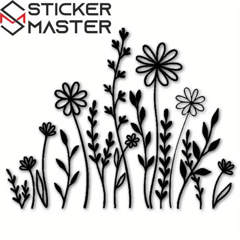 Wildflowers Boho Fun Reflective Car Vinyl Sticker, Plant Lover Gift Idea, Bumper Sticker, Car Sticker, Decorative Car Window Decal 15.24 cm Sticker Master