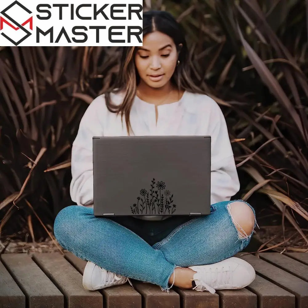 Wildflowers Boho Fun Reflective Car Vinyl Sticker, Plant Lover Gift Idea, Bumper Sticker, Car Sticker, Decorative Car Window Decal 15.24 cm Sticker Master
