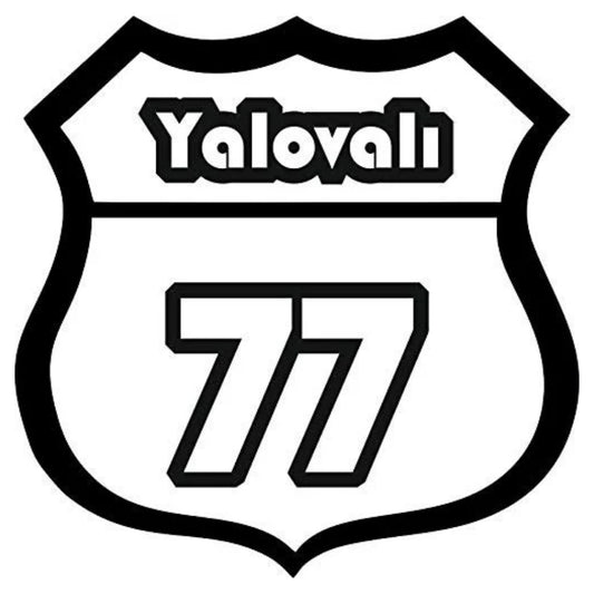 Sticker Master Yalovalı 77 Motor, Kask, Laptop, Araba, Oto Araç İçin Dayanıklı Etiket Decal 12 Cm
