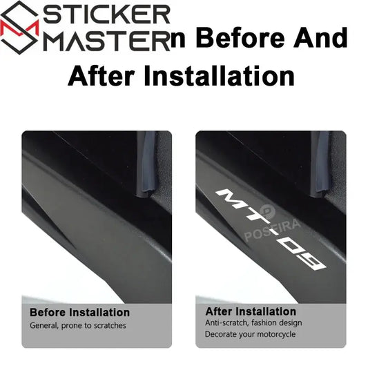 Yamaha MT-09 Sticker | 2014-2025 Tüm Kasalar İçin Jant ve Grenaj Yazısı (Çift) Sticker Master