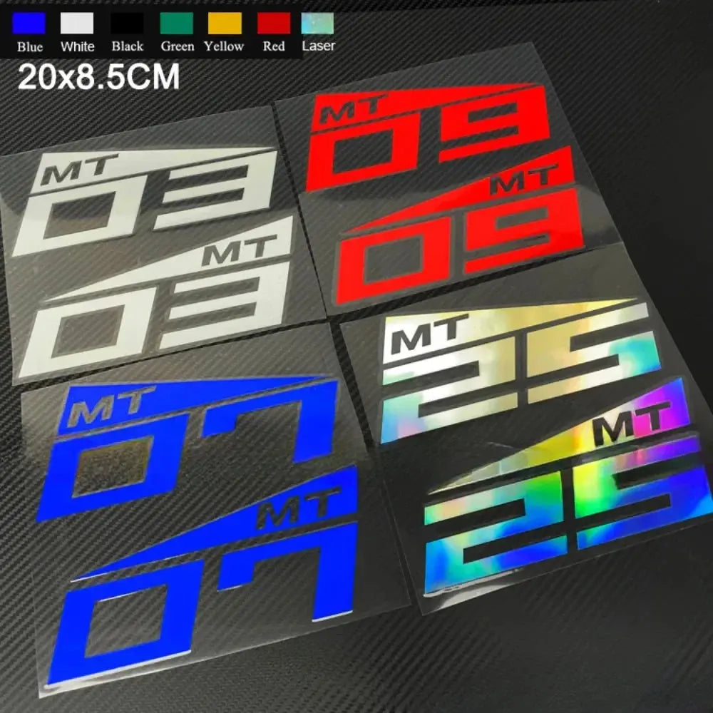 Yamaha MT Sticker Seti | MT-07, MT-09, MT-25 ve MT-03 İçin Depo Logosu (Çift) Sticker Master
