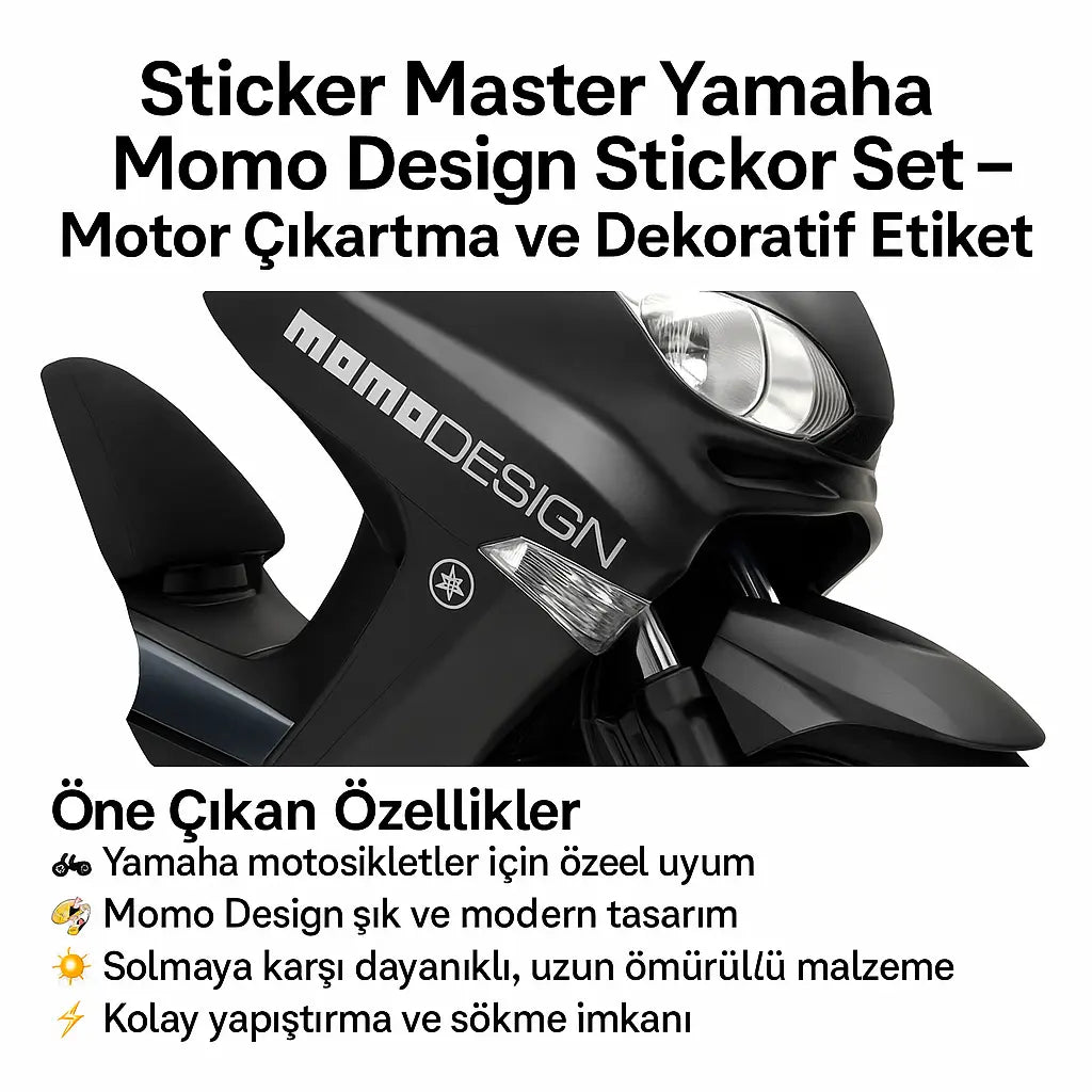 Sticker Master Yamaha Momo Design Sticker Set – Motor Çıkartma ve Dekoratif Etiket Sticker Master