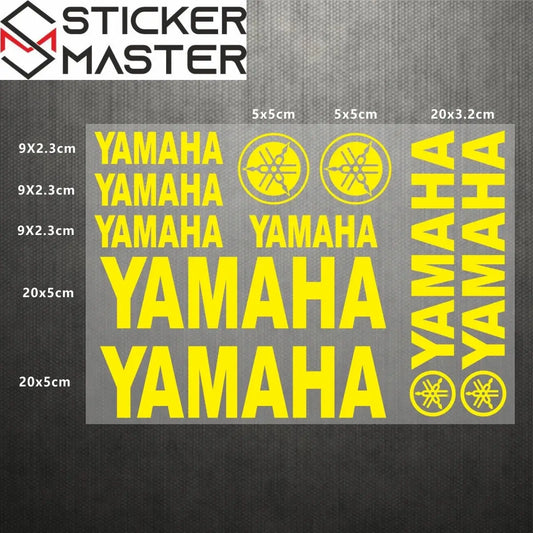 Sticker Master Yamaha Motosiklet ve Kask için Komple Vinil Sticker Seti - Sticker Master