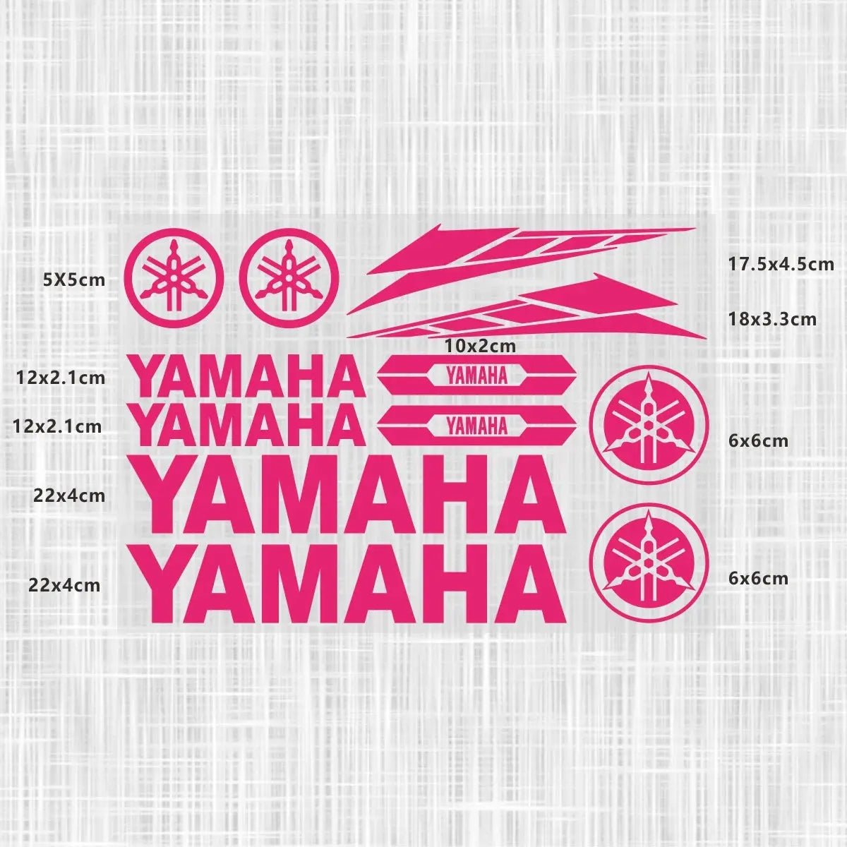 Sticker Master Yamaha Motosiklet ve Kask için Komple Vinil Sticker Seti - Sticker Master