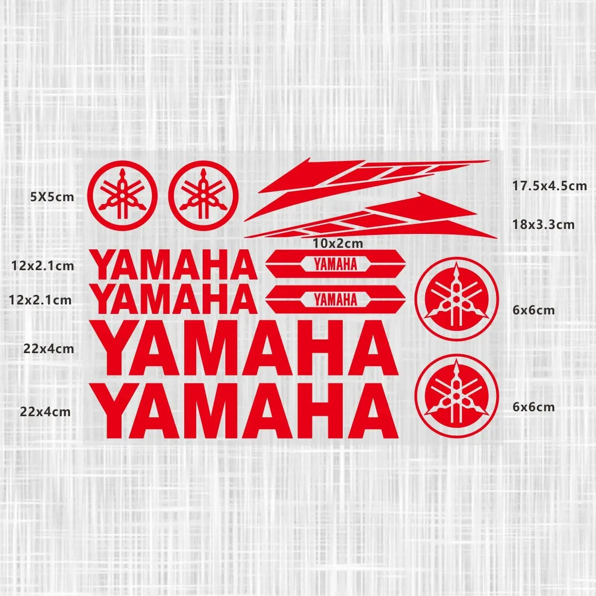 Sticker Master Yamaha Motosiklet ve Kask için Komple Vinil Sticker Seti - Sticker Master