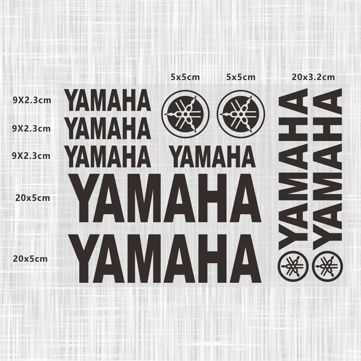 Sticker Master Yamaha Motosiklet ve Kask için Komple Vinil Sticker Seti - Sticker Master