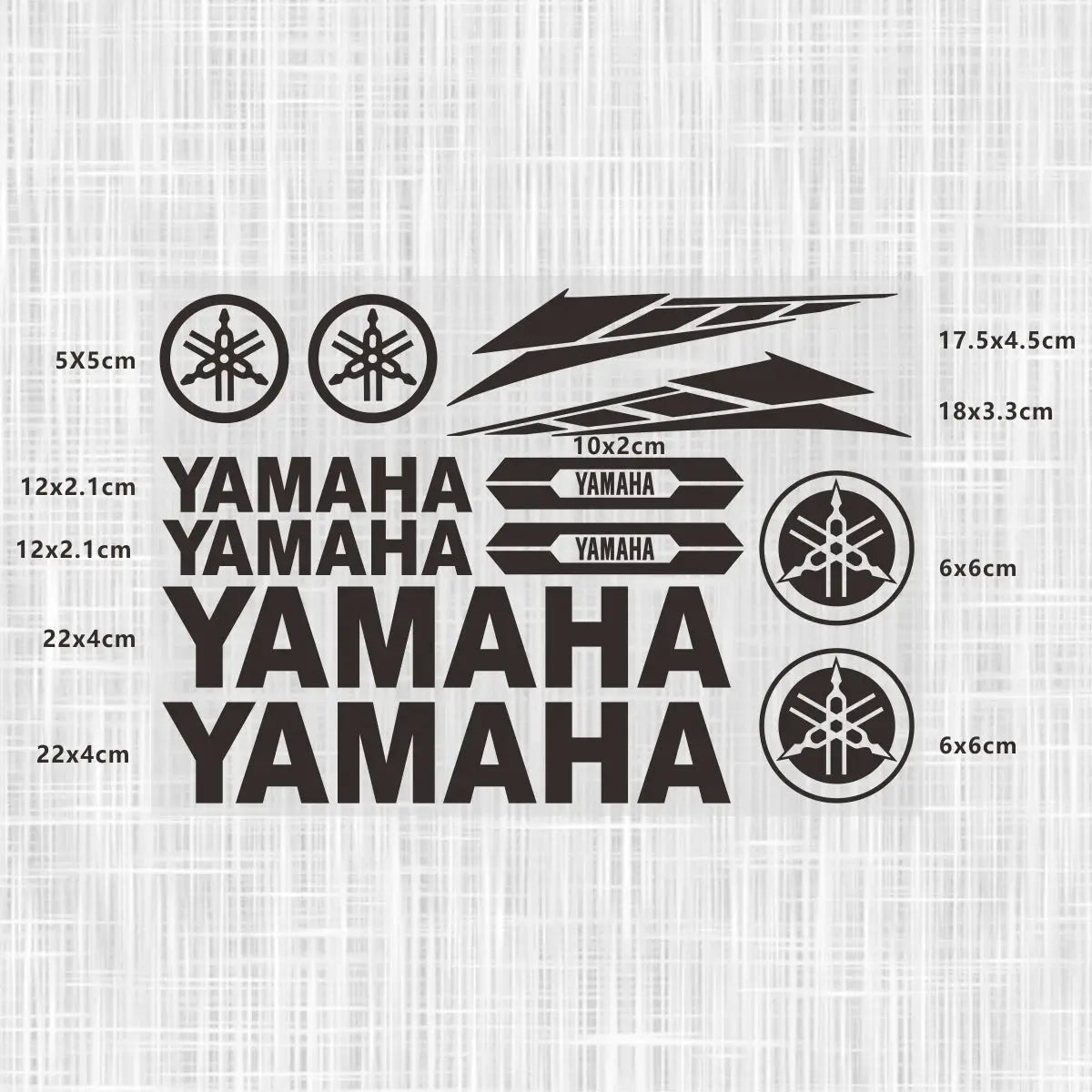 Sticker Master Yamaha Motosiklet ve Kask için Komple Vinil Sticker Seti - Sticker Master