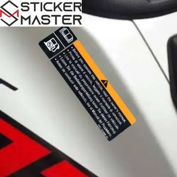 Yamaha Uyumlu Depo Uyarı Sticker | OEM Stil İkaz Çıkartması Sticker Master