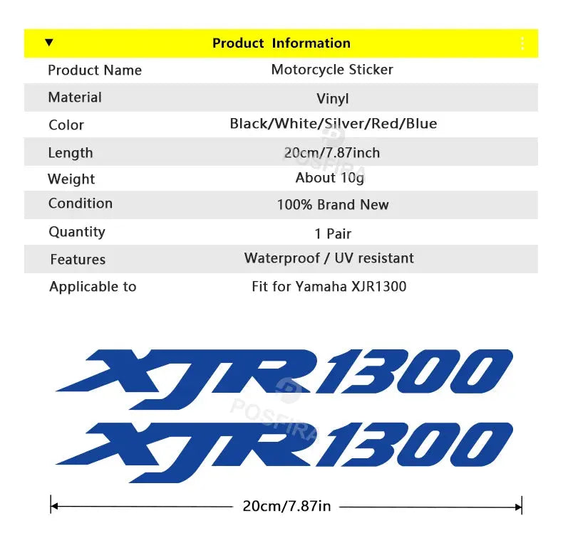 Yamaha XJR1300 Sticker Yan Kapak Grenaj Yazısı | Sticker Master - Sticker Master