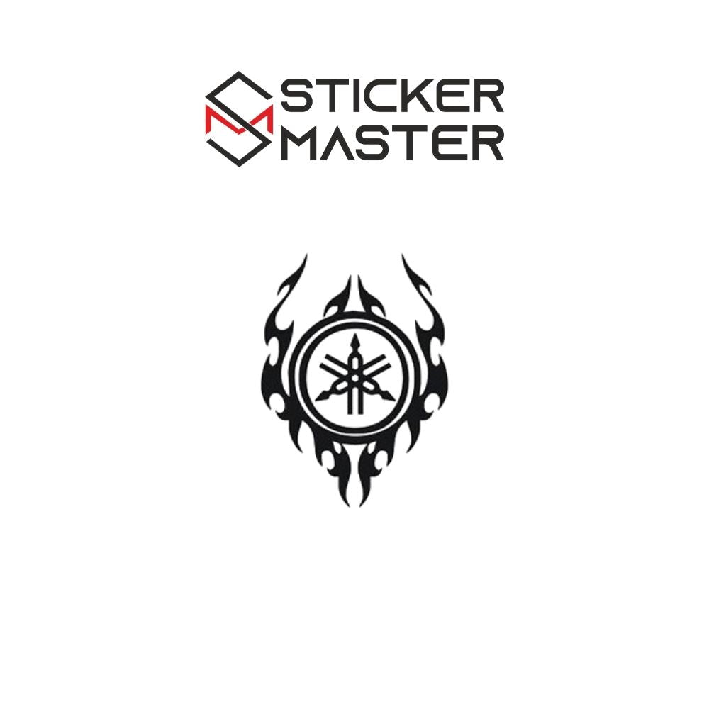 Sticker Master Yamaha Alevli Logo Sticker Motor Çıkartma Etiket 15 Cm