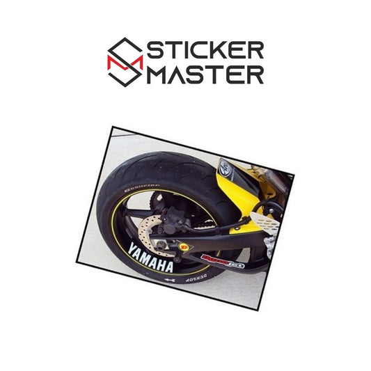 Sticker Master Yamaha Jant İçi Sticker Set Motor Çıkartma Etiket 4 Adet