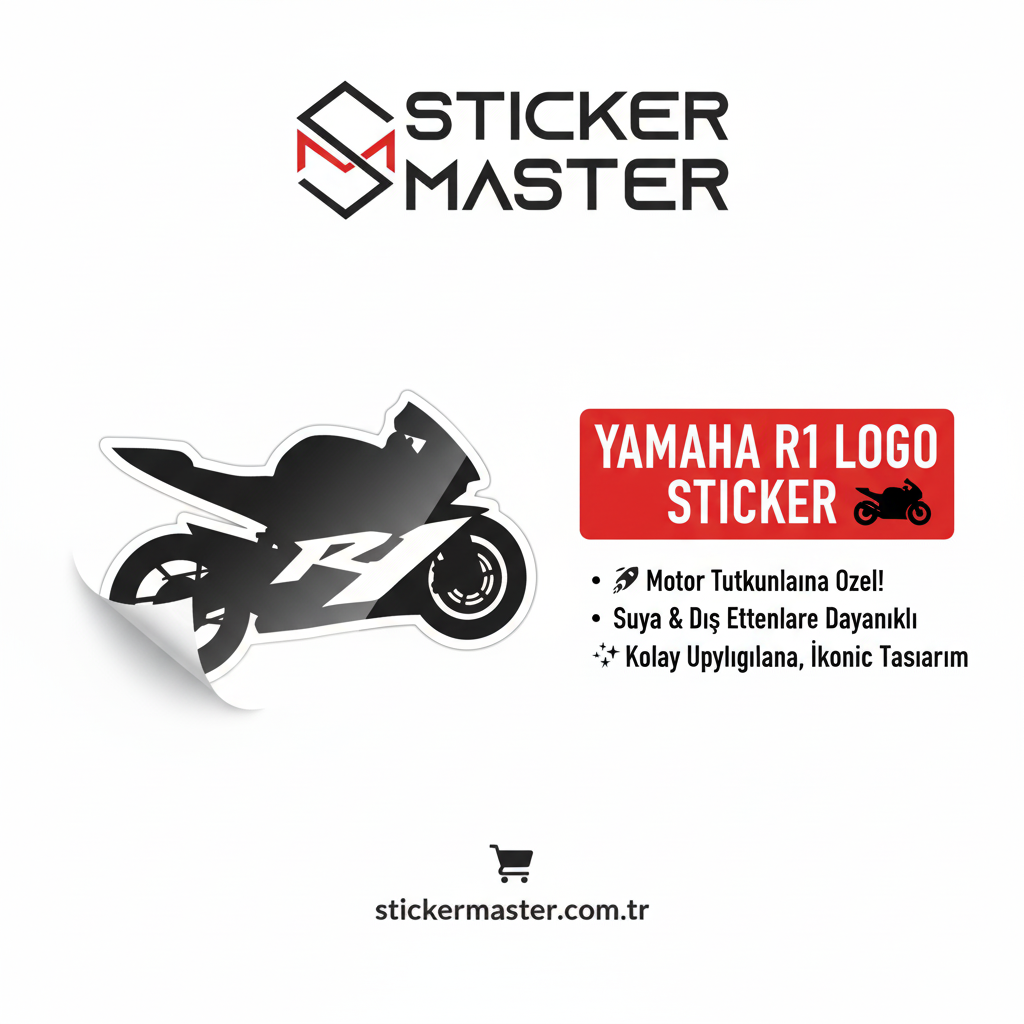 Sticker Master Yamaha R1 Sticker Motor Çıkartma Etiket 15 Cm