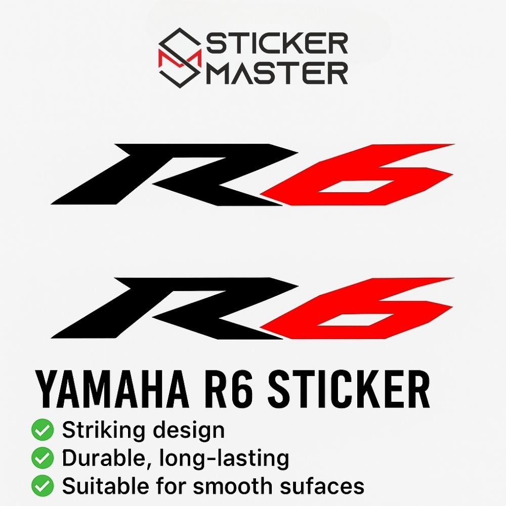 Sticker Master Yamaha R6 Sticker Motor Çıkartma Etiket - 2 Adet