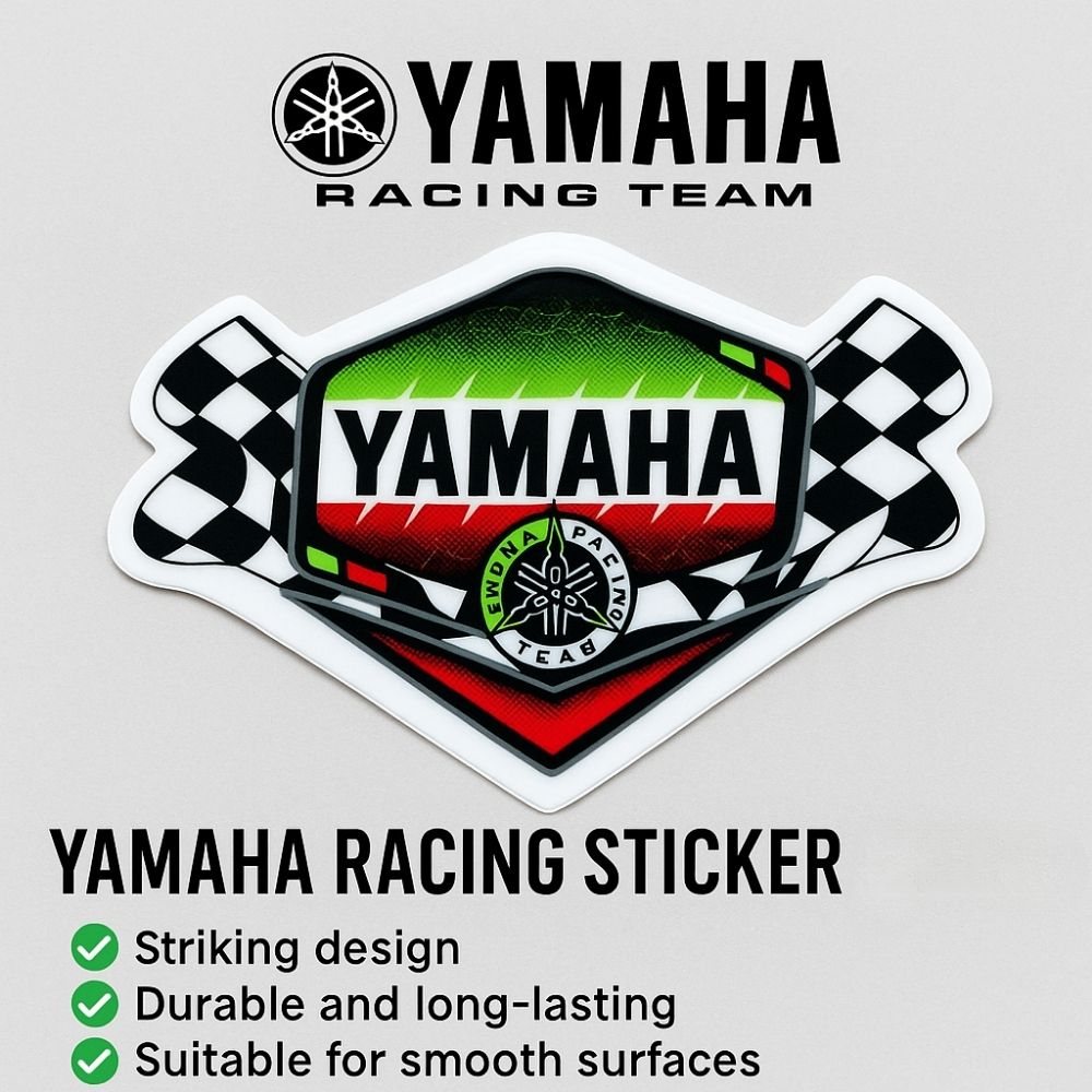 Sticker Master Yamaha Racing Team Sticker Motor Çıkartma Etiket - 15 Cm