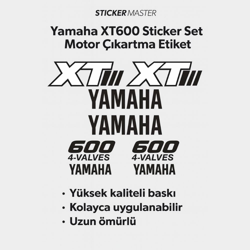 Sticker Master Yamaha Xt600 Sticker Set Motor Çıkartma Etiket