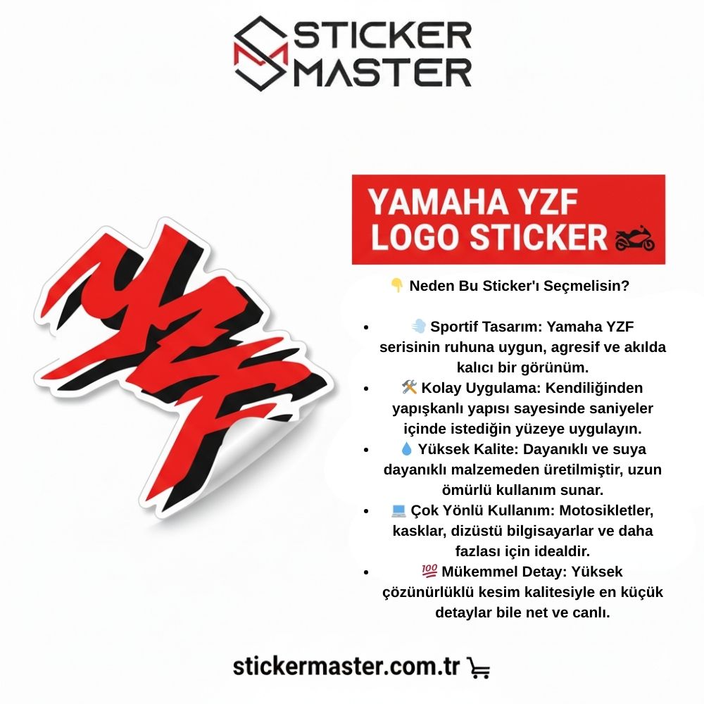 Sticker Master Yamaha Yzf Grenaj Sticker Motor Çıkartma Etiket