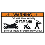 Sticker Master Yamaha’ma Dokunma Sticker – 15 cm Uyarı Temalı Mizahi Etiket