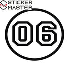 Yarış Numarası Sticker Kişiye Özel Motor Kask | Sticker Master