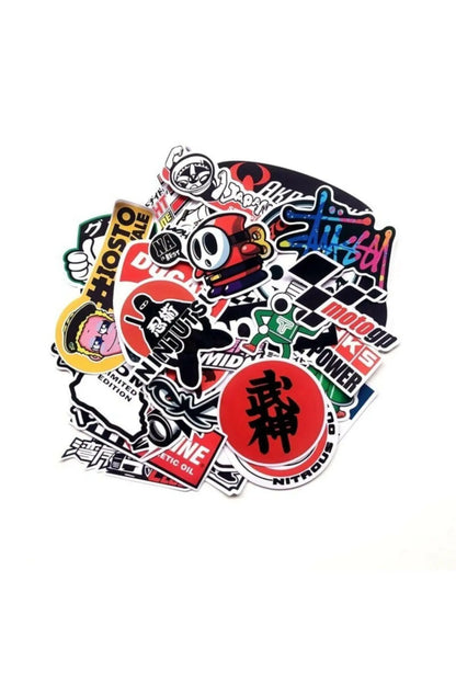 Sticker Master 40 Adet Cartoon Sticker Seti - Su Geçirmez & Dayanıklı Vinil Decal Etiket - Laptop, Motor, Kask, Kaykay, Bisiklet İçin Eğlenceli Çıkartmalar - Sticker Master