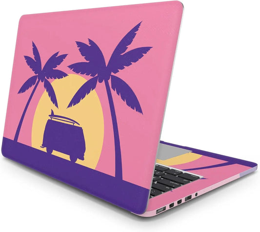 Sticker Master Palm Trees And Caravan Evrensel Sticker Dizüstü Bilgisayar Vinil Sticker Decal 12" 13" 13.3" 14" 15" 15.4" 15.6 inç Dizüstü Bilgisayar Çıkartma Koruyucu Macbook Asus Acer Hp Lenovo Huawei Dell İçin - Sticker Master