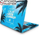 Yaz Temalı Laptop Sticker 'Keep Calm' Tasarım Seti | Sticker Master