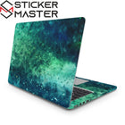 Yeşil Mavi Galaksi Laptop Sticker Colorful Dust 5 Kaplama | Sticker Master
