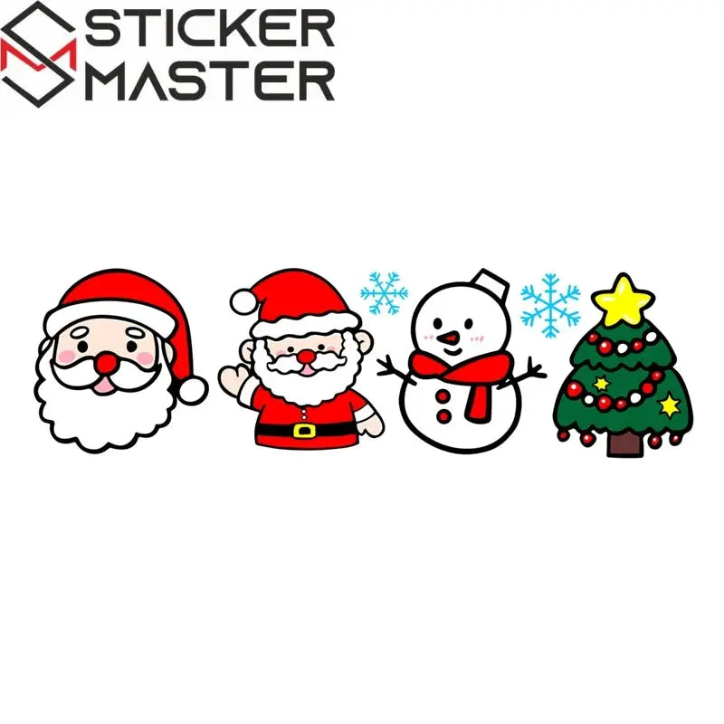 Yılbaşı Araç Sticker Seti | Çizik Kapatıcı Noel Baba ve Kardan Adam Figürleri Sticker Master
